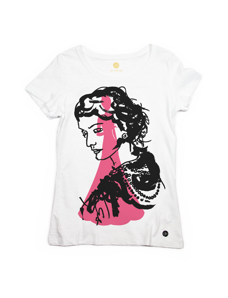 Fashion Coco Chanel Inspired CC T-Shirt Vinyl cc shirt